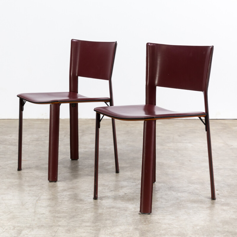 Pair of "S91" italian chairs by Giancarlo Vegni for Fasem - 1990s