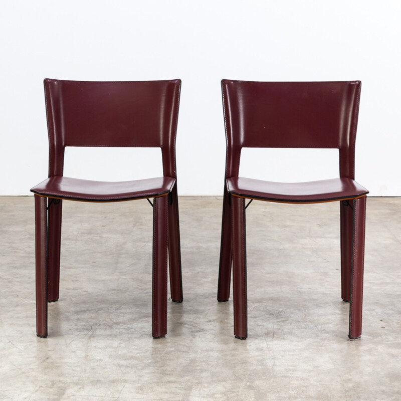 Pair of "S91" italian chairs by Giancarlo Vegni for Fasem - 1990s