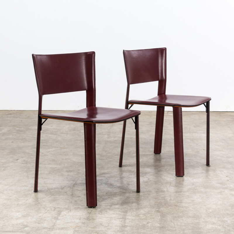 Pair of "S91" italian chairs by Giancarlo Vegni for Fasem - 1990s