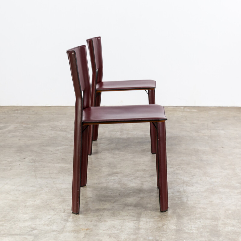 Pair of "S91" italian chairs by Giancarlo Vegni for Fasem - 1990s