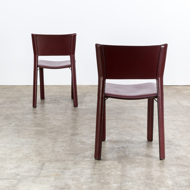 Pair of "S91" italian chairs by Giancarlo Vegni for Fasem - 1990s