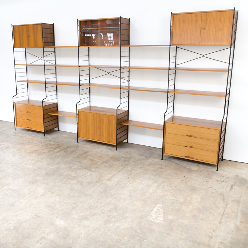 WHB teak and metal wall unit XXL - 1970s