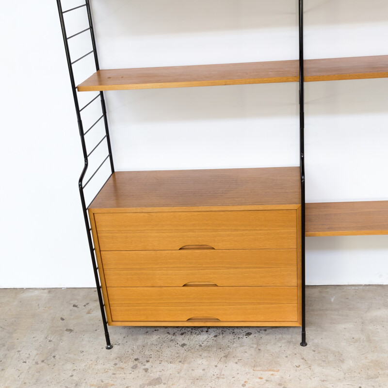 WHB teak and metal wall unit XXL - 1970s