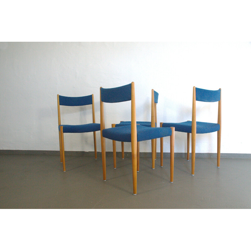 Set of 4 Diners Chairs in Cherrywood for LÜBKE - 1960s