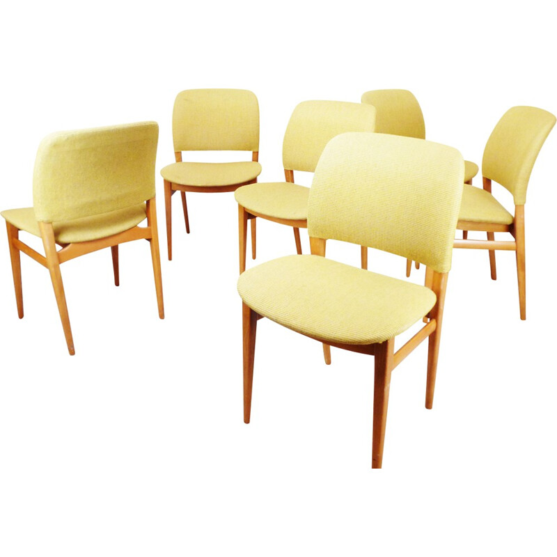 Suite de 6 chaises scandinave - 1960