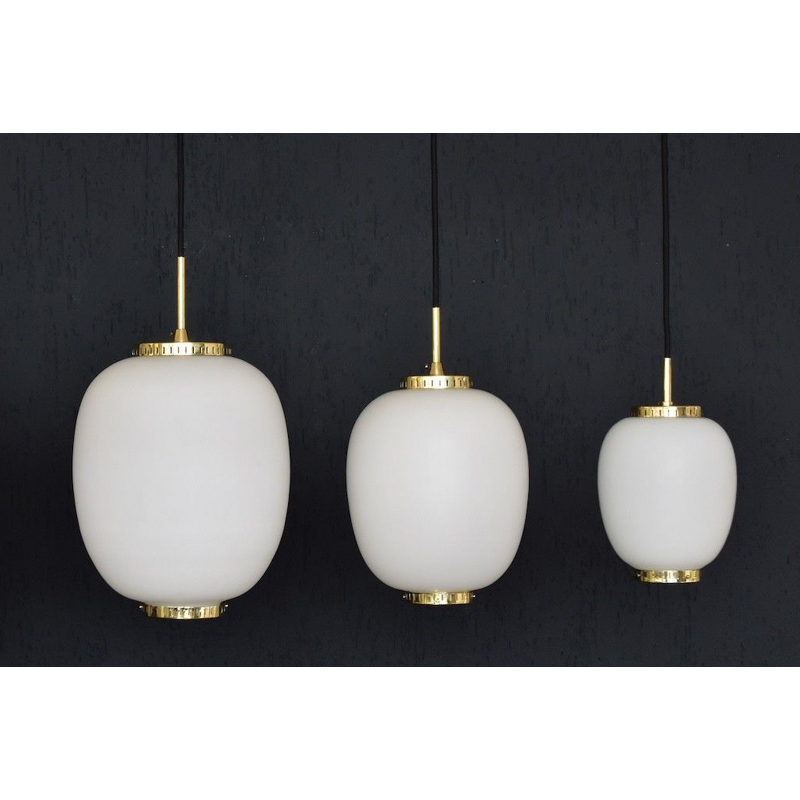 Set of 6 "Kina" hanging lamp by Bent Karmby for Lyfa - 1950s
