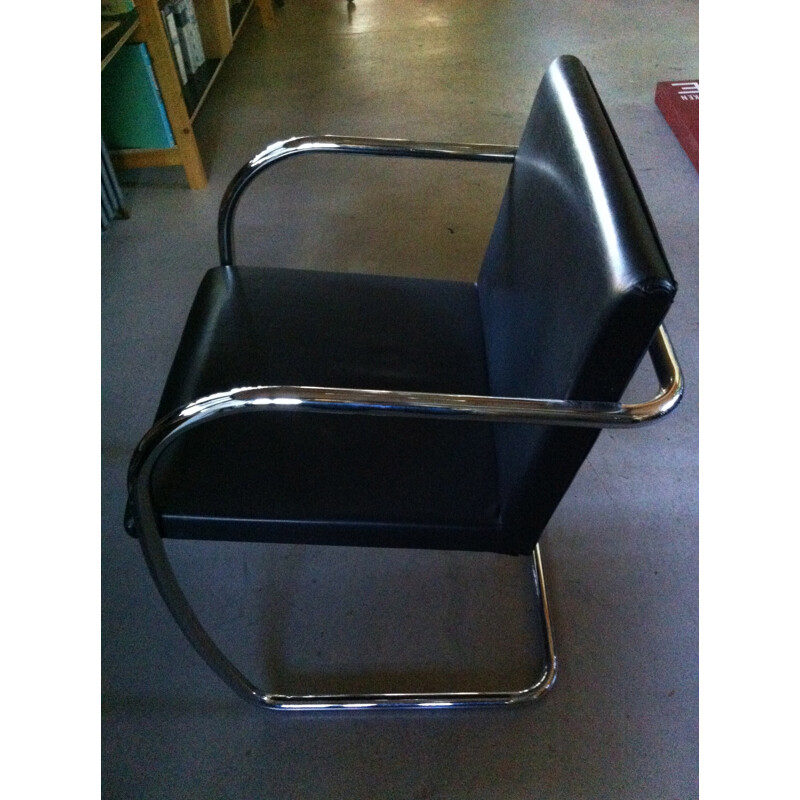 Set of 4 black armchairs "Brno", Ludwig MIES VAN DER RUHE - 1990s 