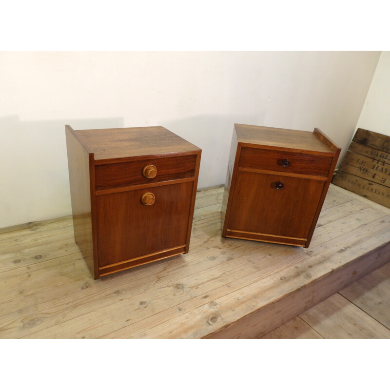 Set of 2 vintage bedside tables - 1950s