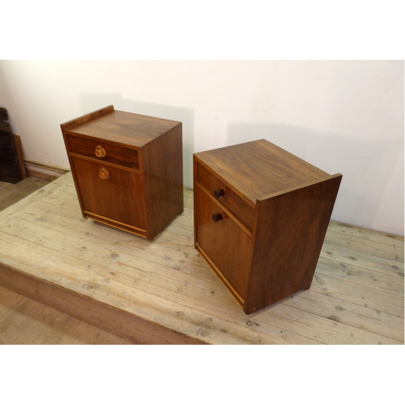 Set of 2 vintage bedside tables - 1950s