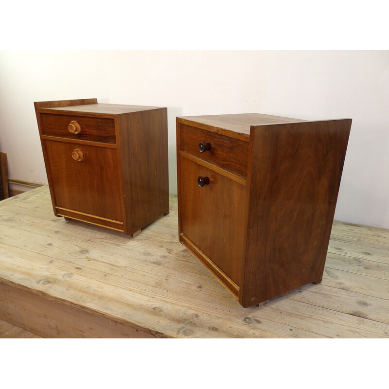 Set of 2 vintage bedside tables - 1950s