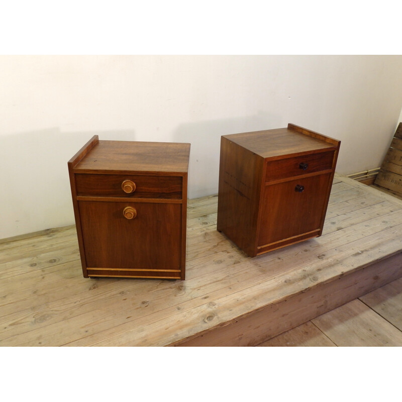 Set of 2 vintage bedside tables - 1950s