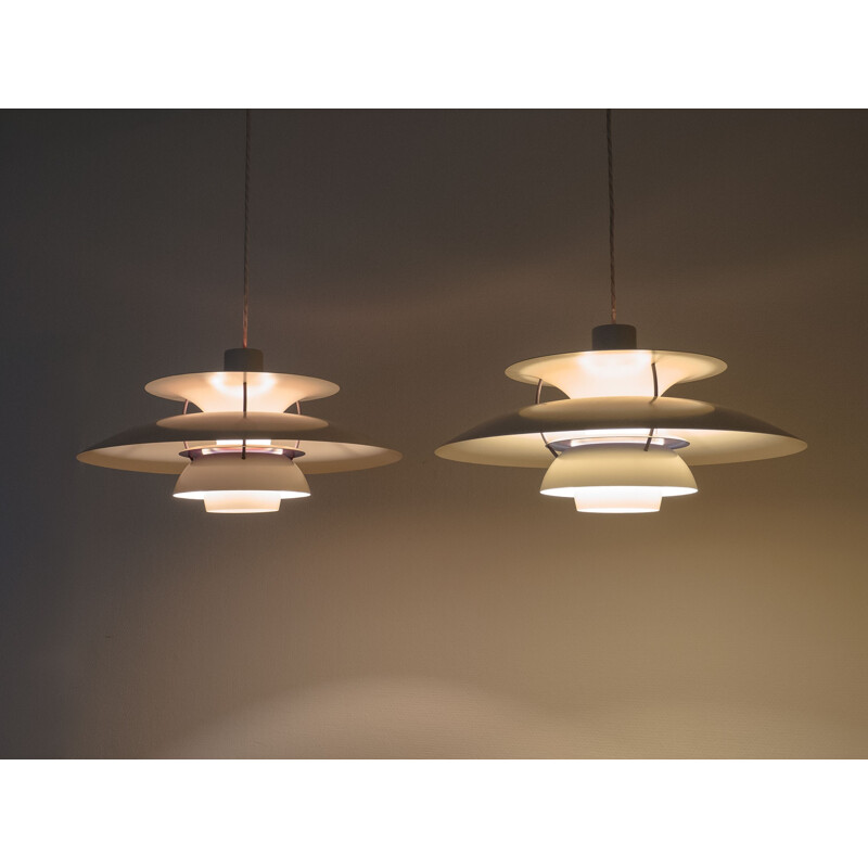 Pair of "PH5" pendants by Poul Henningsen for Louis Poulsen - 1950s