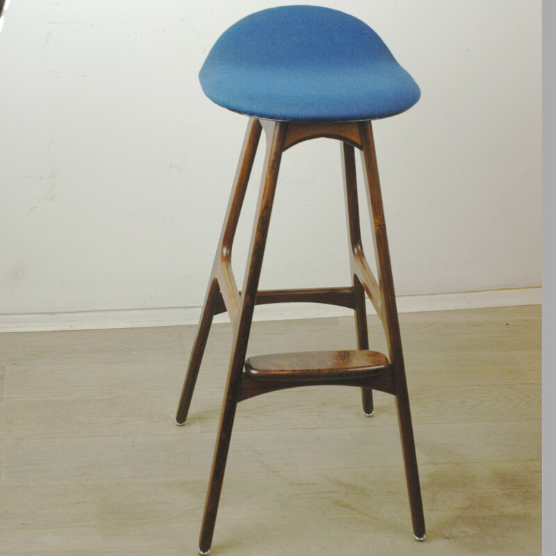 Scandinavian Rosewood Bar Stool by Erik Buck - 1960s