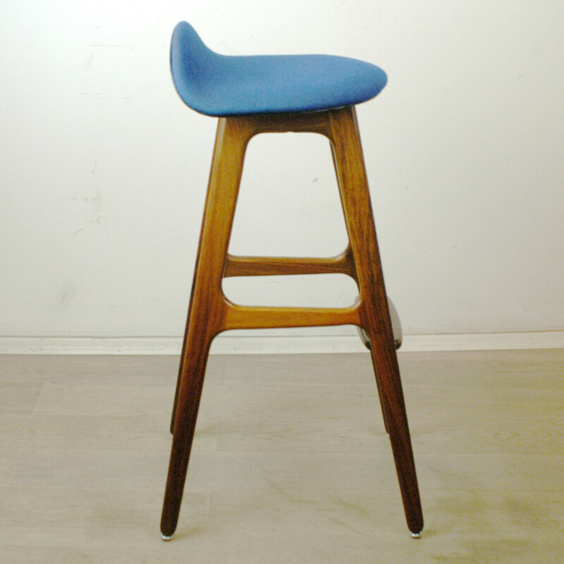 Scandinavian Rosewood Bar Stool by Erik Buck - 1960s