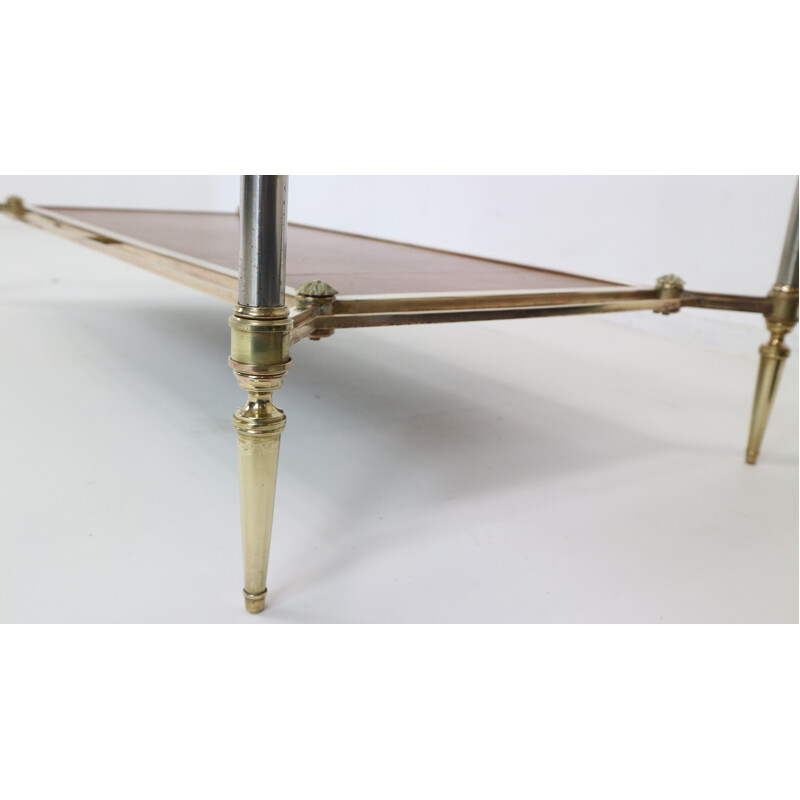 Vintage French Bronze and Brass Neoclassical Coffee Table by Maison Jansen - 1940s