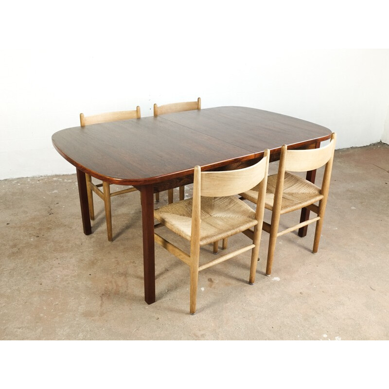 Vintage Danish oval table in rosewood - 1960s
