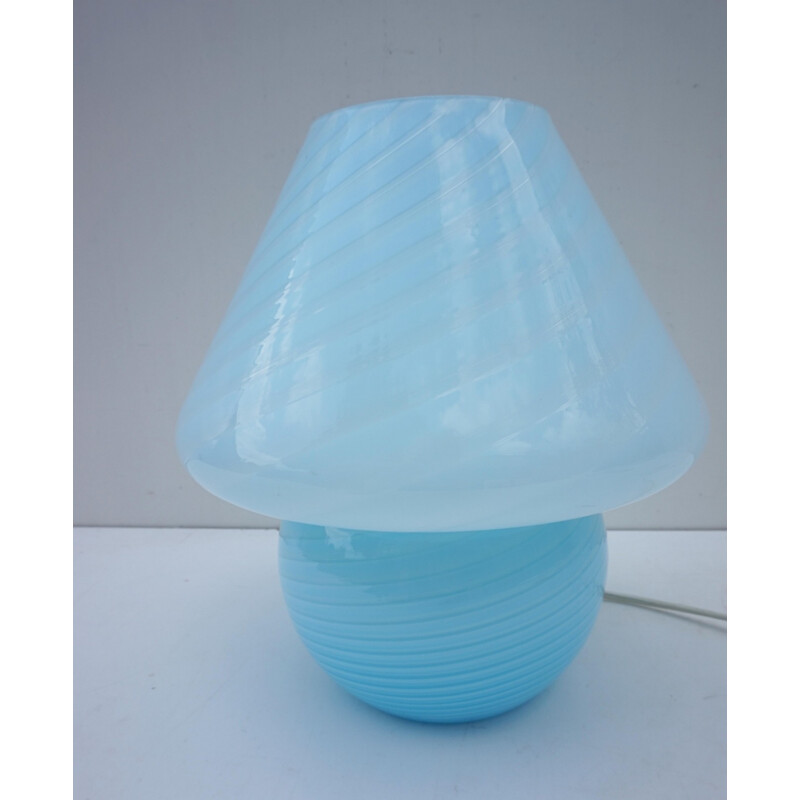 Blue Vetri Murano Mushroom Lamp - 1970s