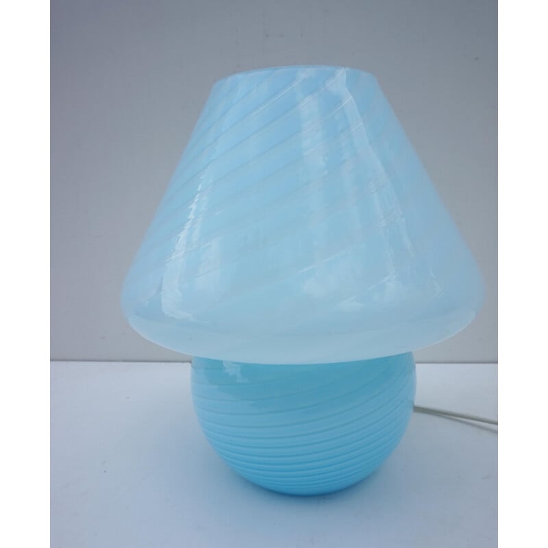 Lampe "Champignon" Murano Vetri Bleue - 1970