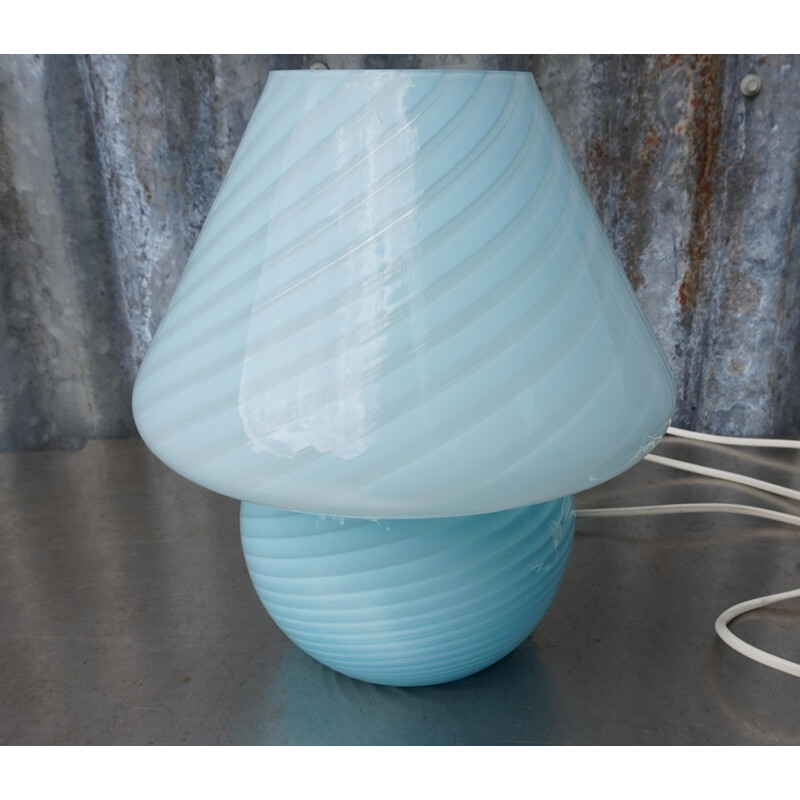 Blue Vetri Murano Mushroom Lamp - 1970s