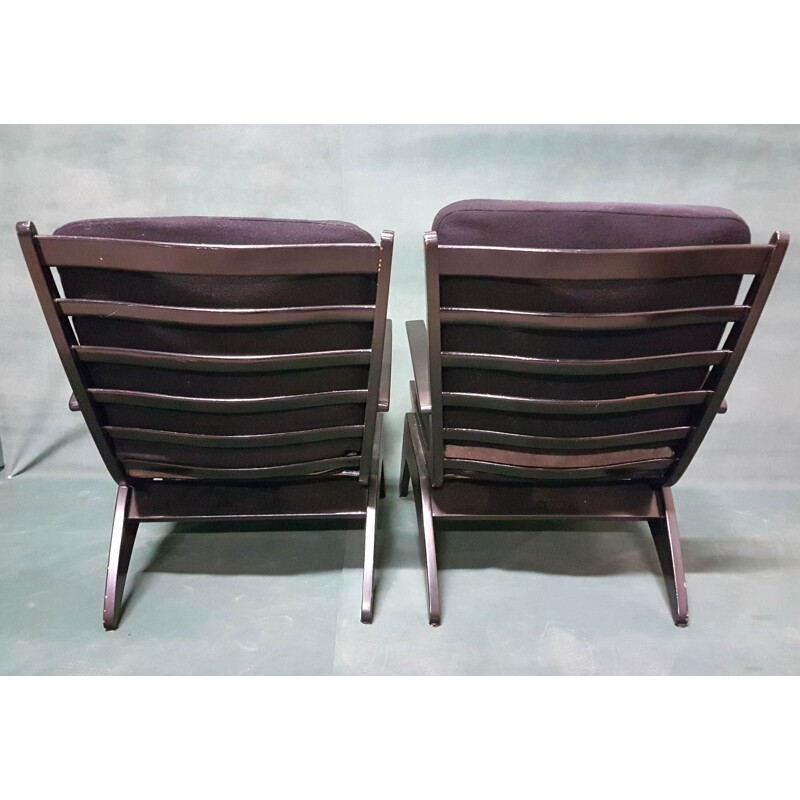 Paire de fauteuils par Jan den Drijver pour De Stijl - 1940