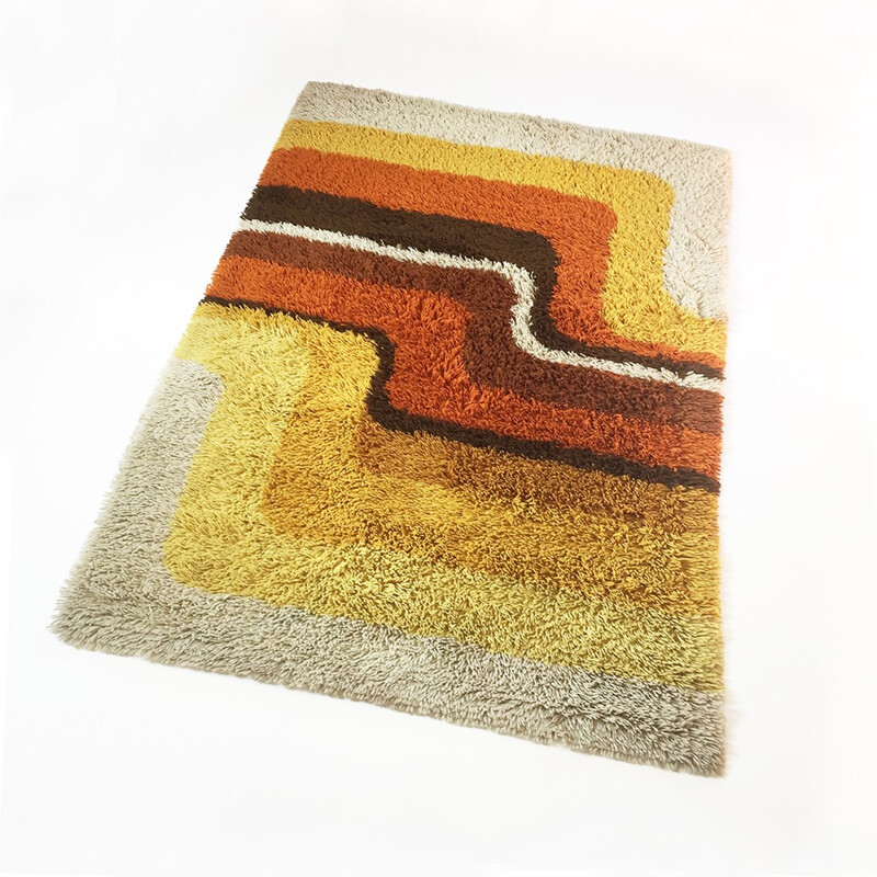 Vintage Modernist Rya Rug for Desso, Netherlands - 1970s