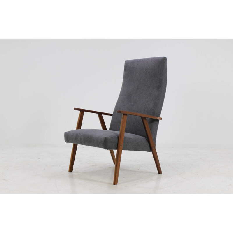 Mid-Century Danish Teak High Back Armchair - 1960s