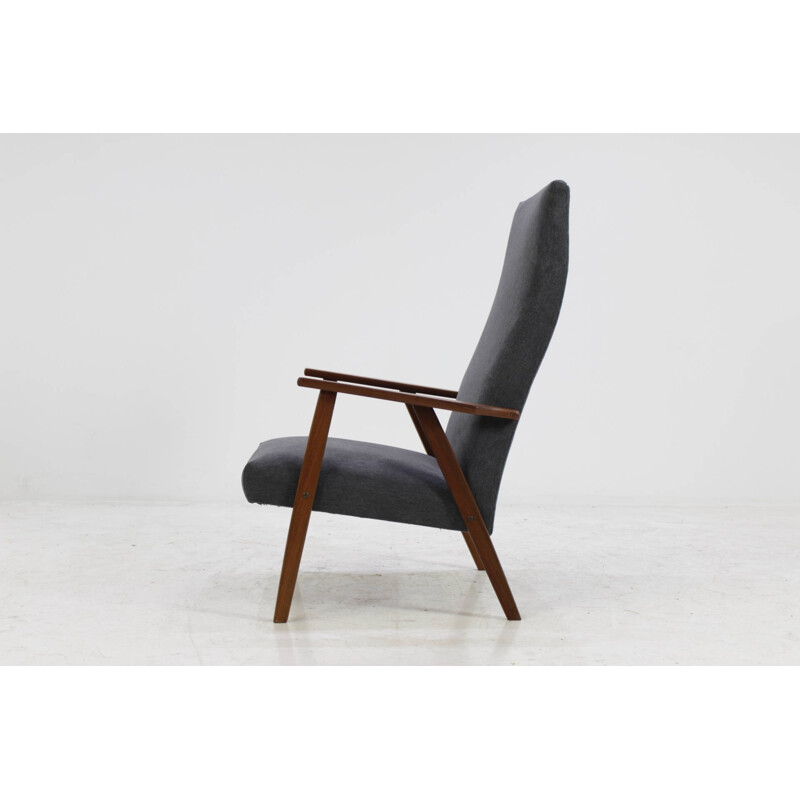 Mid-Century Danish Teak High Back Armchair - 1960s