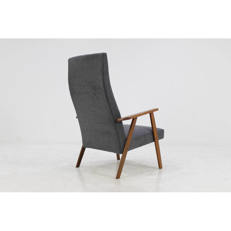 Mid-Century Danish Teak High Back Armchair - 1960s