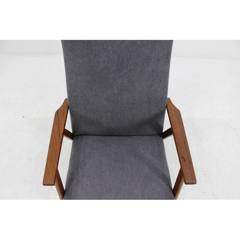 Mid-Century Danish Teak High Back Armchair - 1960s