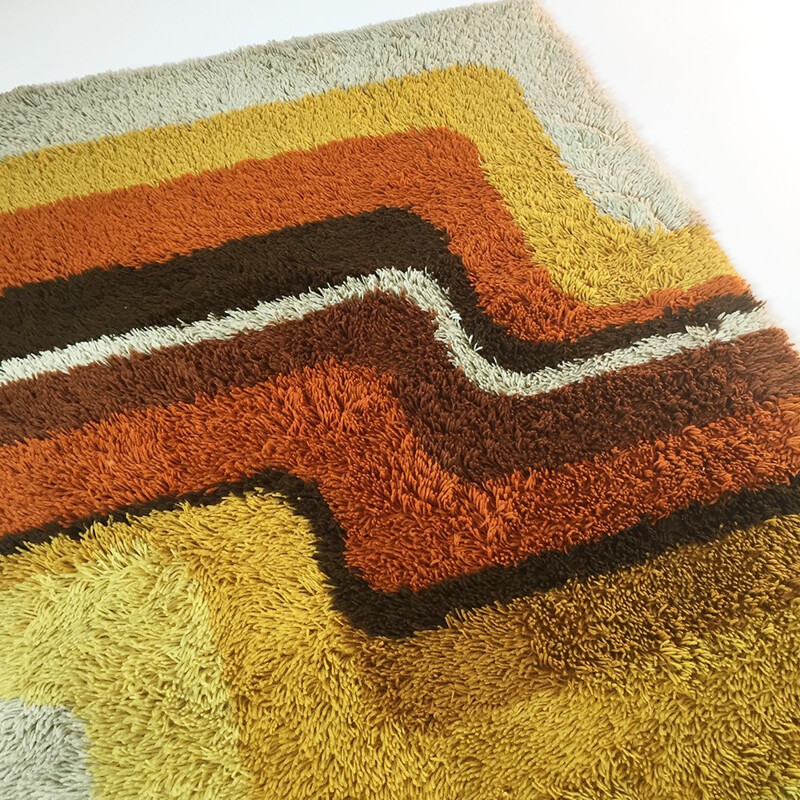 Vintage Modernist Rya Rug for Desso, Netherlands - 1970s