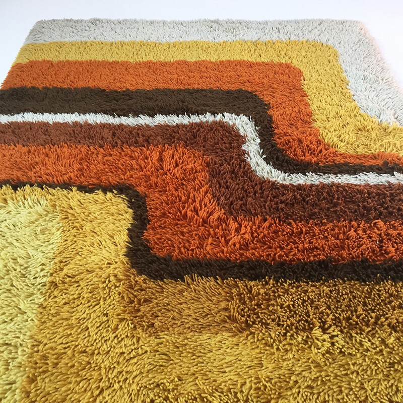 Vintage Modernist Rya Rug for Desso, Netherlands - 1970s