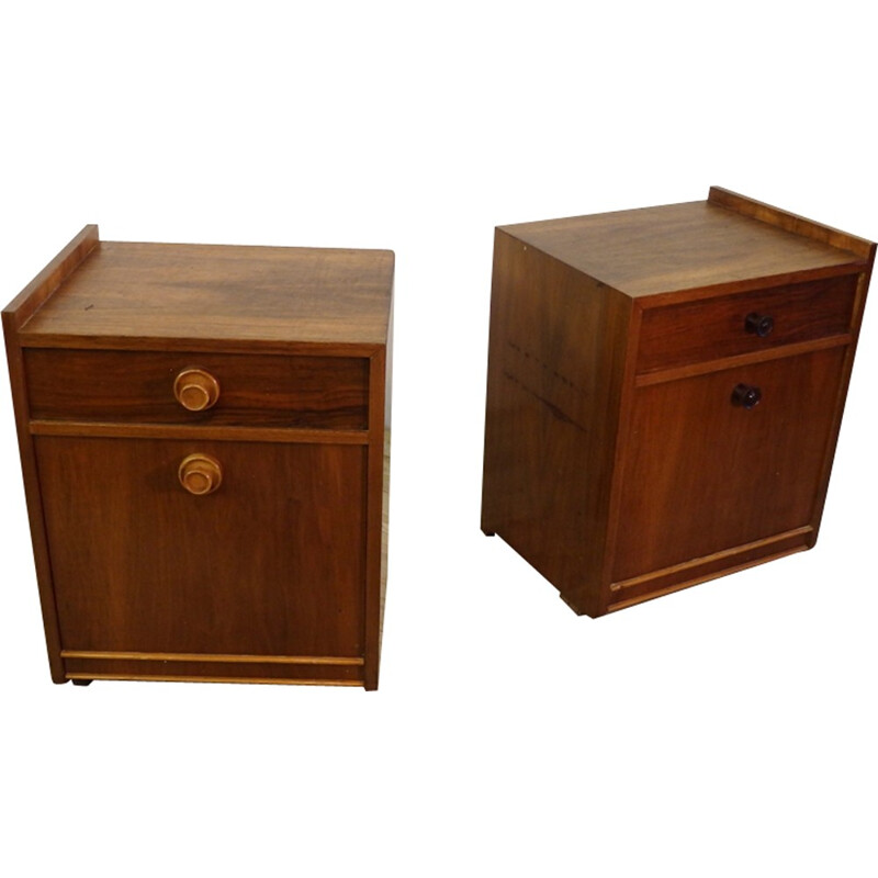 Set of 2 vintage bedside tables - 1950s