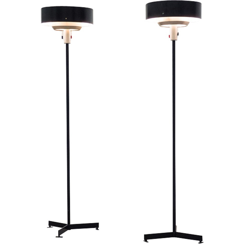 Hiemstra Evolux pair of "ST8619" floor lamps by Niek Hiemstra - 1950s