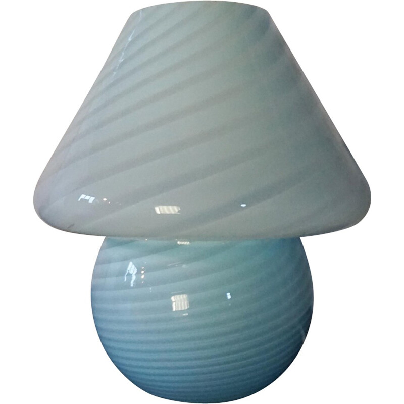 Blue Vetri Murano Mushroom Lamp - 1970s