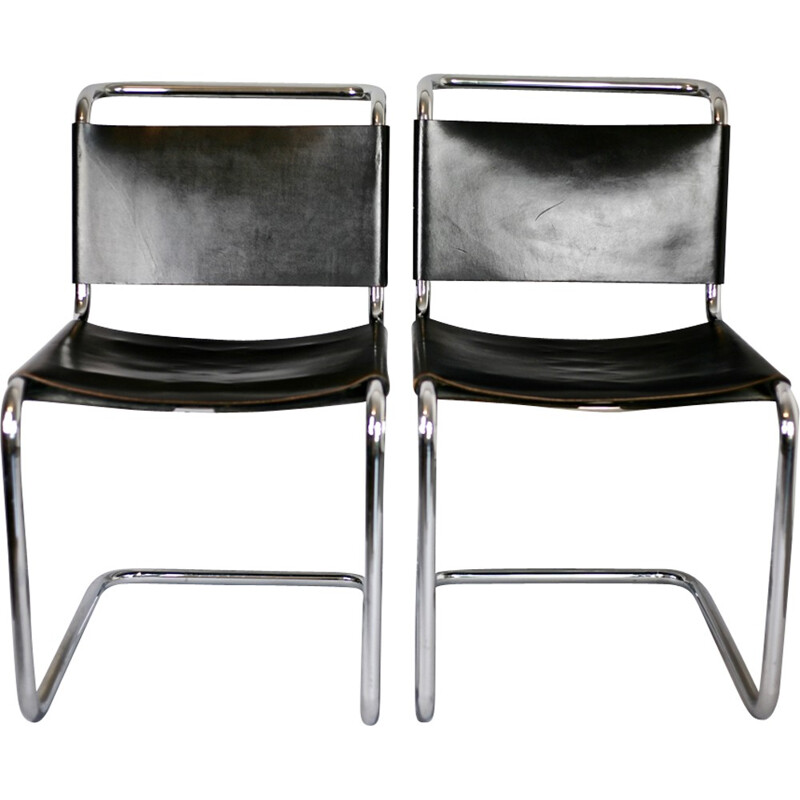 Pair of chairs B33 by Marcel Breuer for Dino Gavina - 1950s