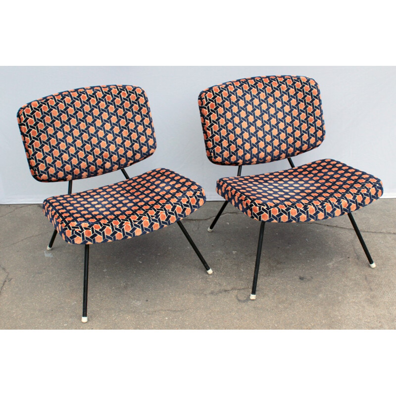 Pair of CM190 low chairs by Pierre Paulin for Thonet - 1960s