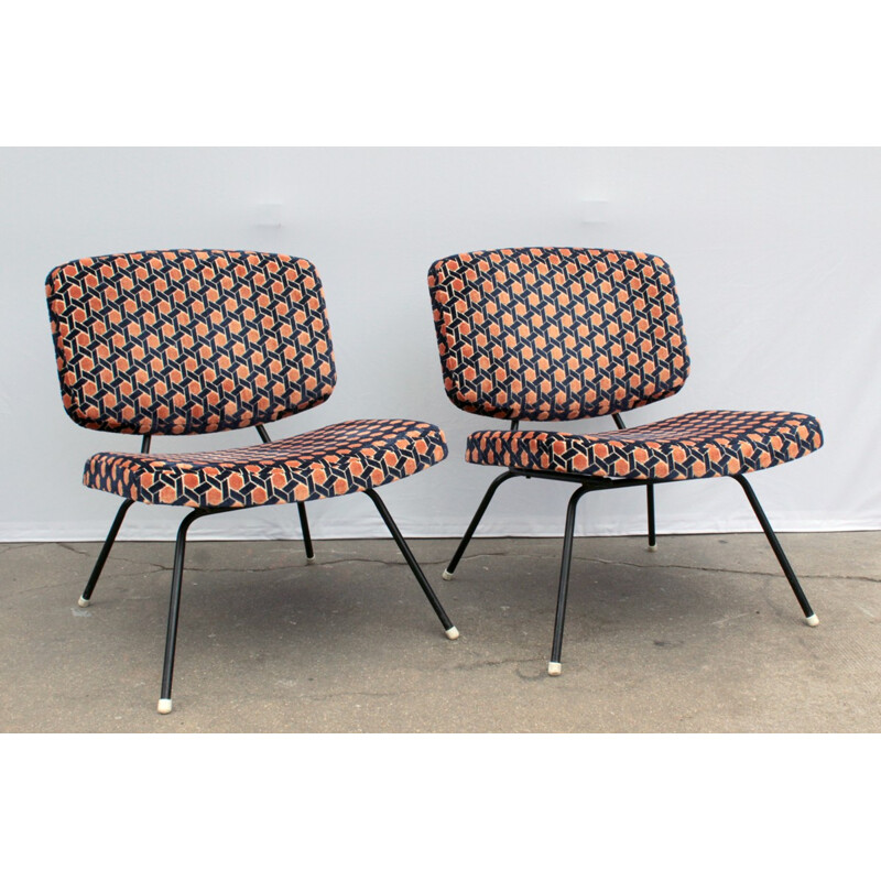 Pair of CM190 low chairs by Pierre Paulin for Thonet - 1960s