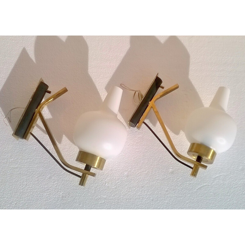Pair of Italian wall lamps by Stilnovo - 1950s