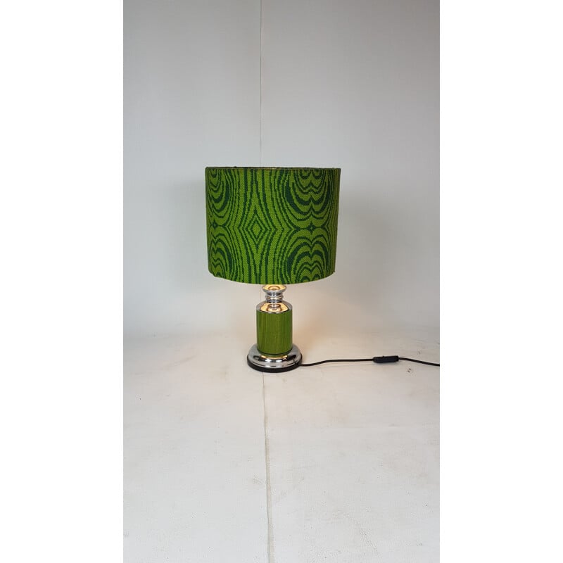 Lampe aus Wolle und Chrom von Gura Leuchten - 1960