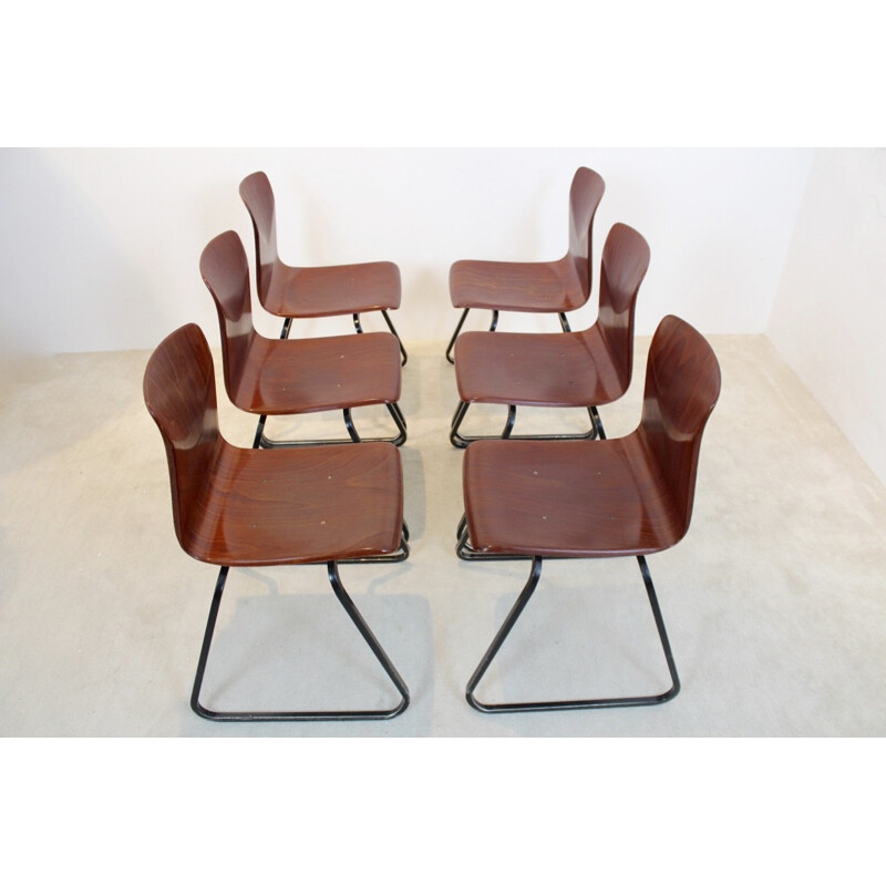 Silla apilable vintage S22 de Pagholz Galvanitas, 1970