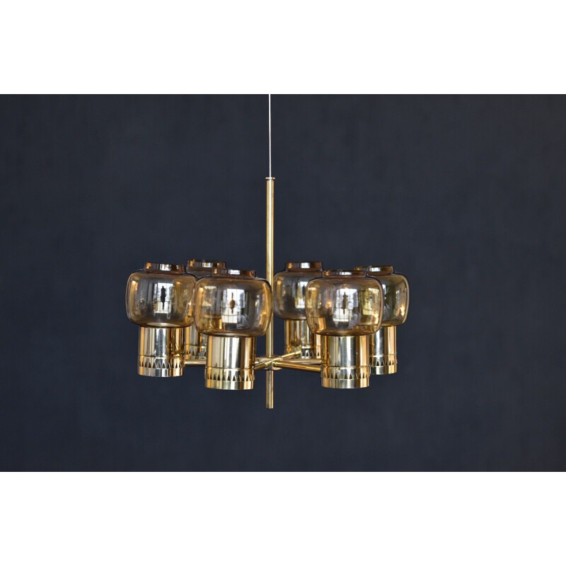 Hanging lamp and candle holder hurricane by Hans Agne Jakobsson - 1950s 