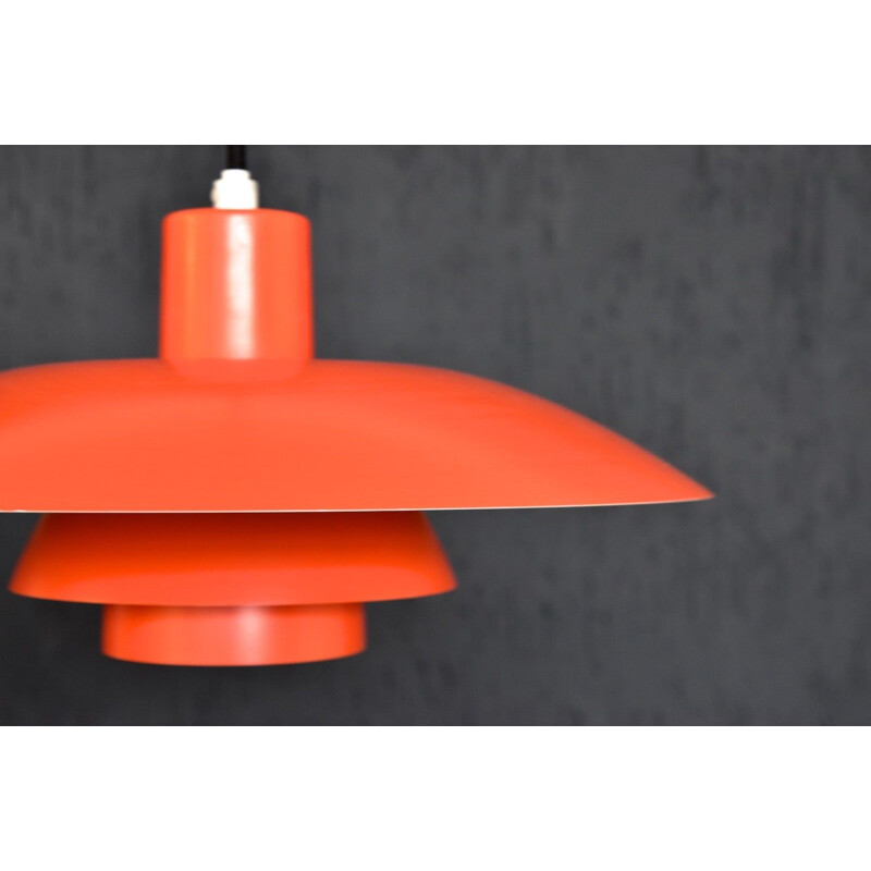 Orange pendant lamp by Louis Poulsen for Poul Henningsen - 1950s