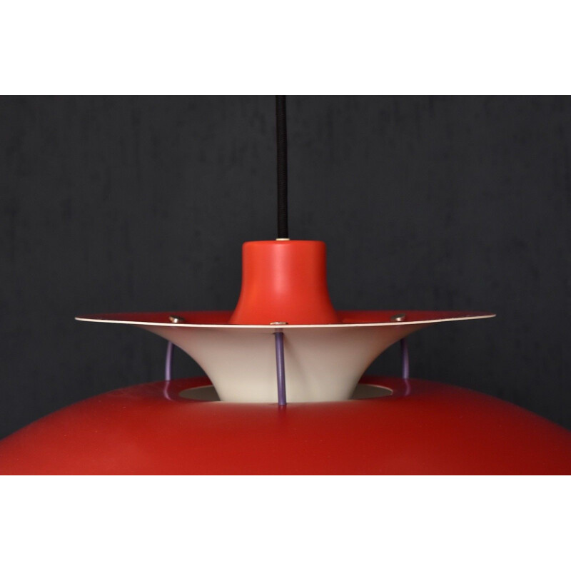Vintage Red pendant lamp "PH5" by Louis Poulsen for Poul Henningsen - 1950s