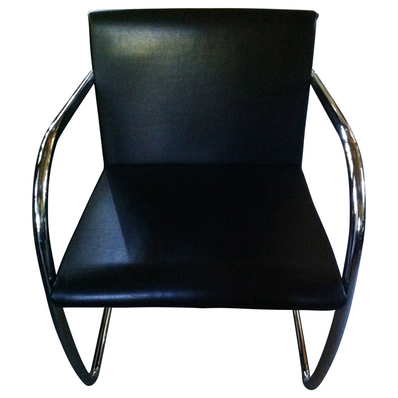 Set of 4 black armchairs "Brno", Ludwig MIES VAN DER RUHE - 1990s 