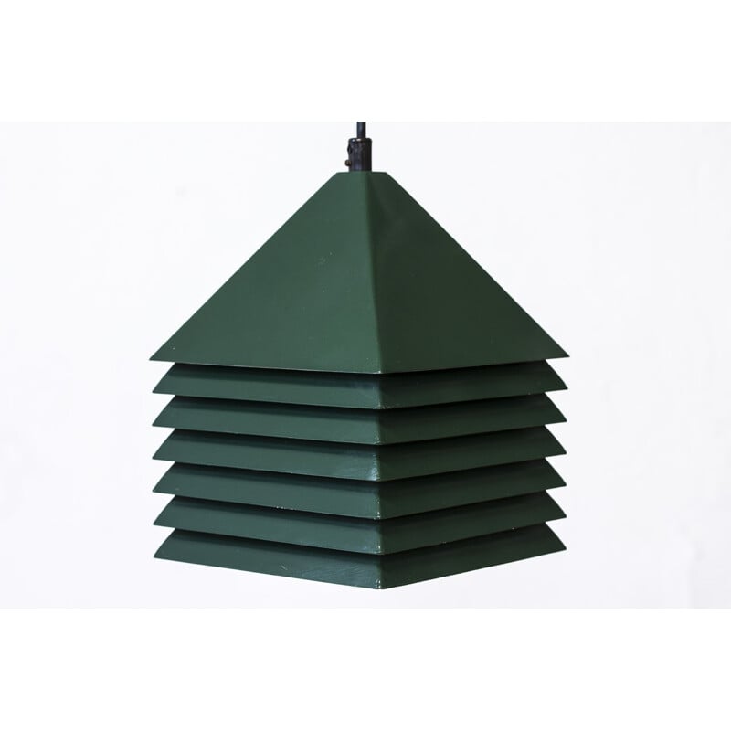 Vintage Green Metal Pendant Lamp by Hans-Agne Jakobsson - 1960s