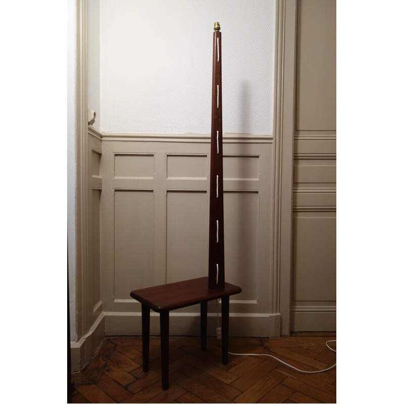 Giraffe Teak Floor Lamp by Rispal - 1950s