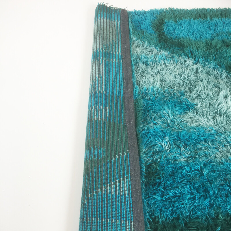 Danish Pop Art Wool Rya Rug by LYNG Taepper Denmark - 1960s