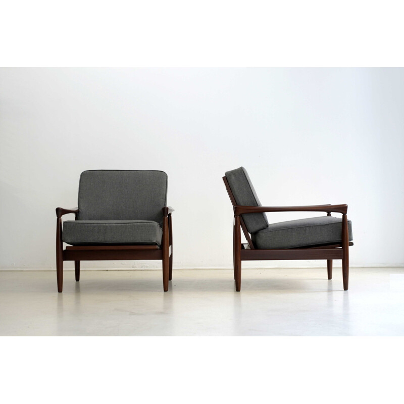 Set of 2 scandinavian Armchairs by Erik Worts - 1960s