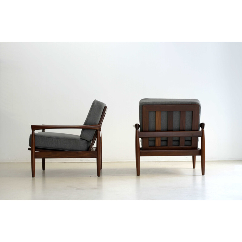 Set of 2 scandinavian Armchairs by Erik Worts - 1960s