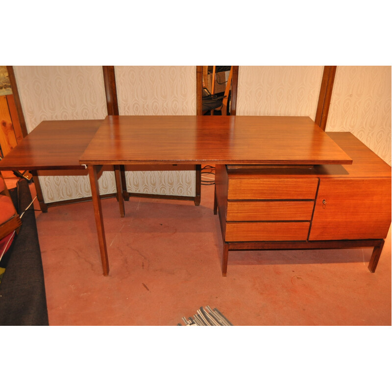 Rosewood Vintage Scandinavian desk - 1970s